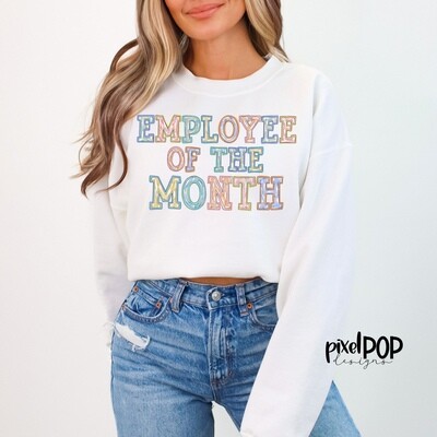 Employee of the Month Painted PNG | Entrepreneur Hand Drawn Art | Sublimation PNG | Digital Download | Printable Art | Clip Art