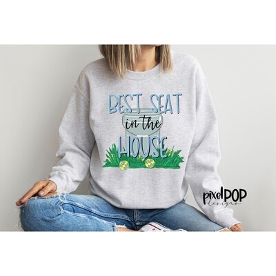 Best Seat in the House Softball Ball Bucket LIGHT BLUE PNG Design | Baseball Design | Sublimation Design | Heat Transfer | Sports PNG | Digital Download