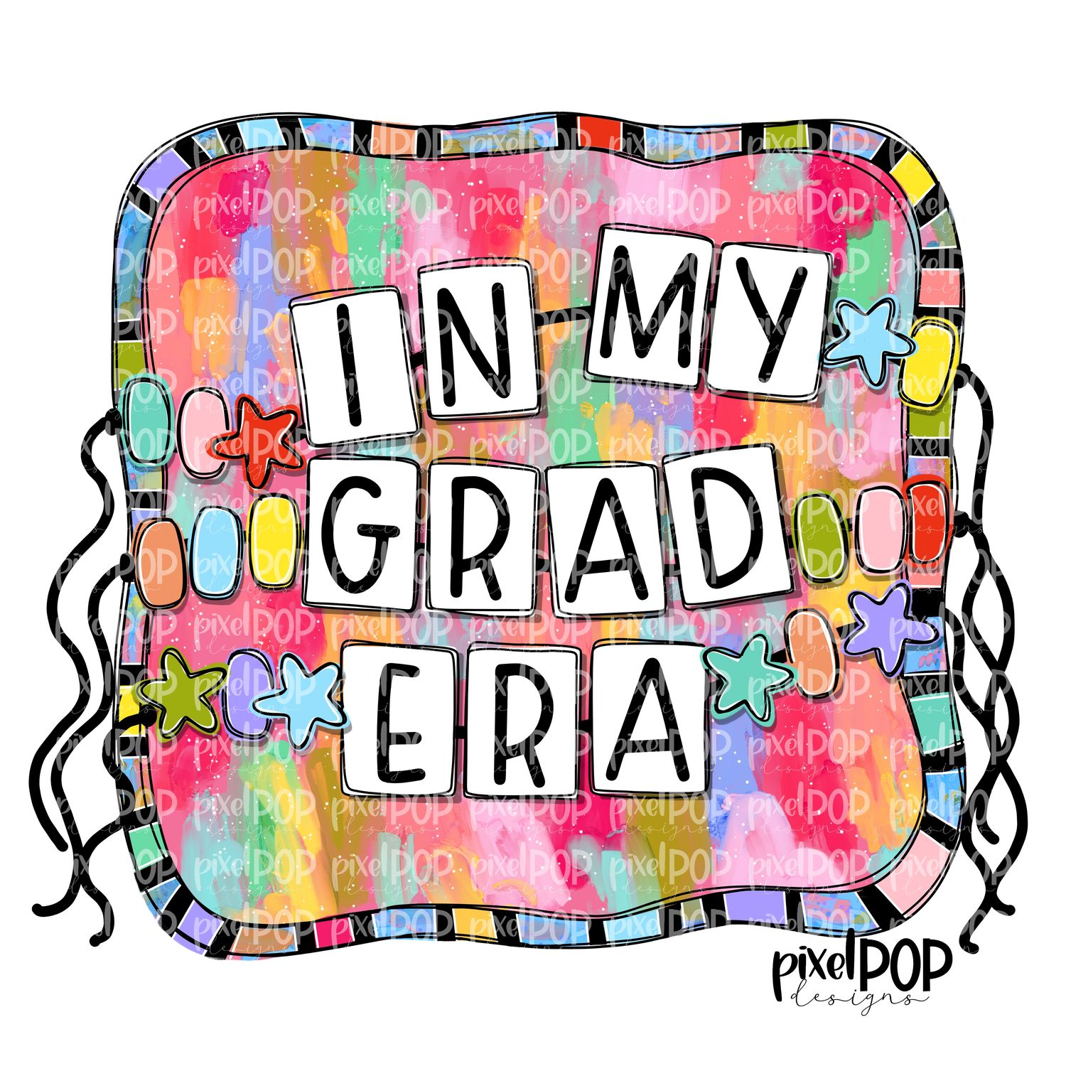 In My Grad Era PNG Bundle | School Graduation Design | Hand Painted | Digital Download | Printable