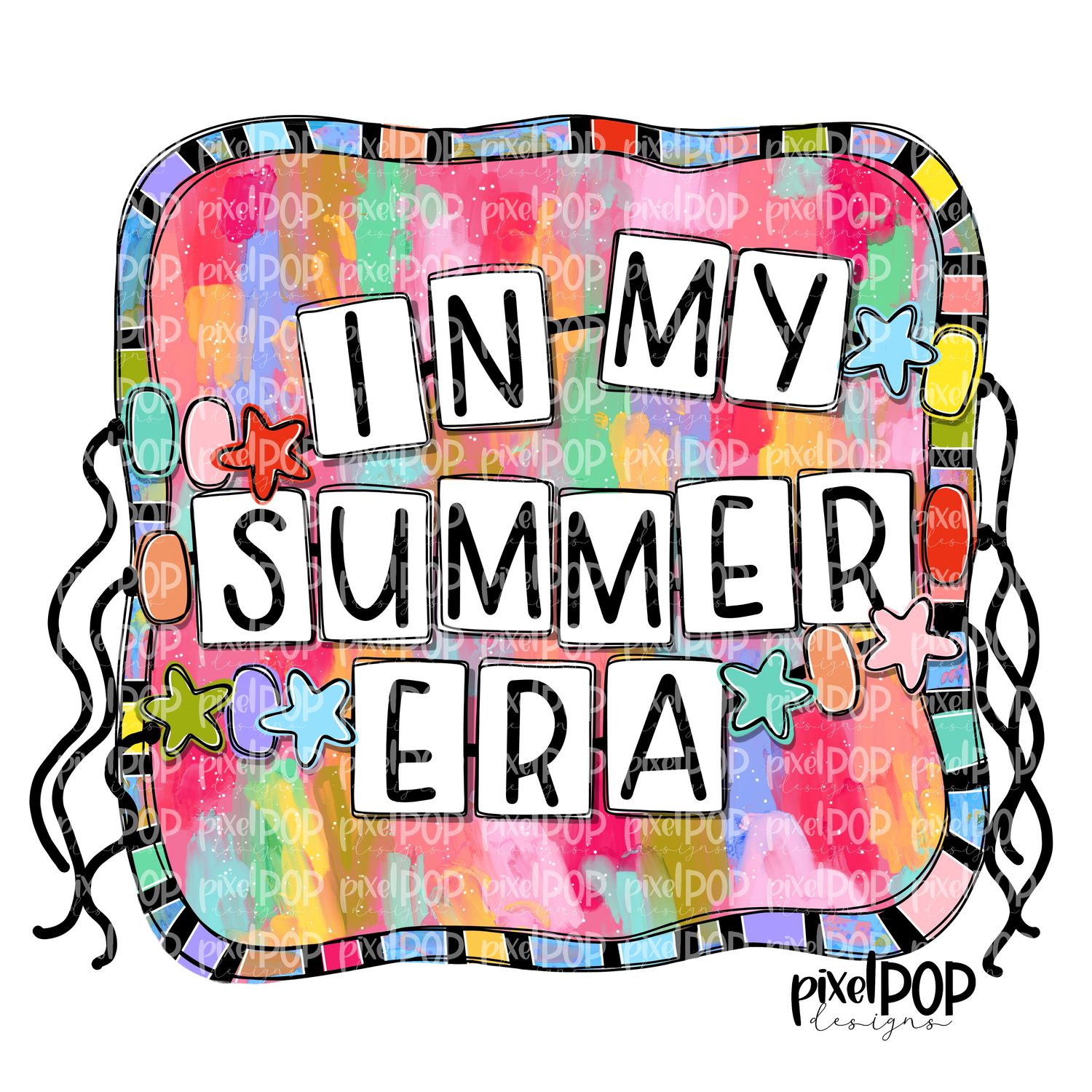 In My Summer Era PNG Bundle | School Graduation Design | Hand Painted | Digital Download | Printable