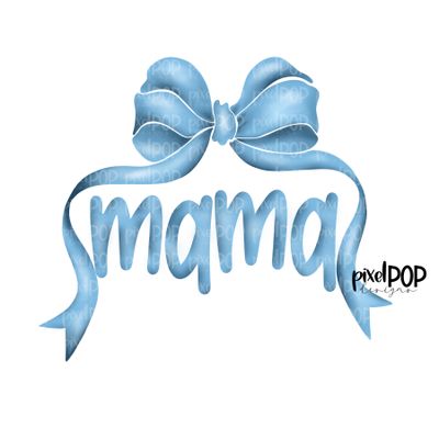 Coquette Bow Mama PNG | Mother Mom Mama Mini Design | Hand Painted | Digital Download | Printable
