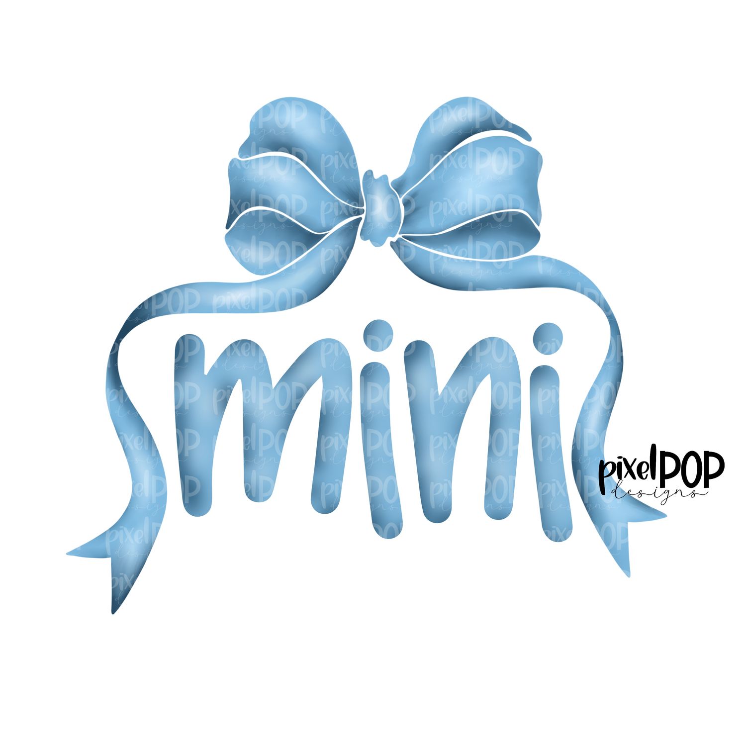 Coquette Bow Mini PNG | Mother Mom Mama Mini Design | Hand Painted | Digital Download | Printable