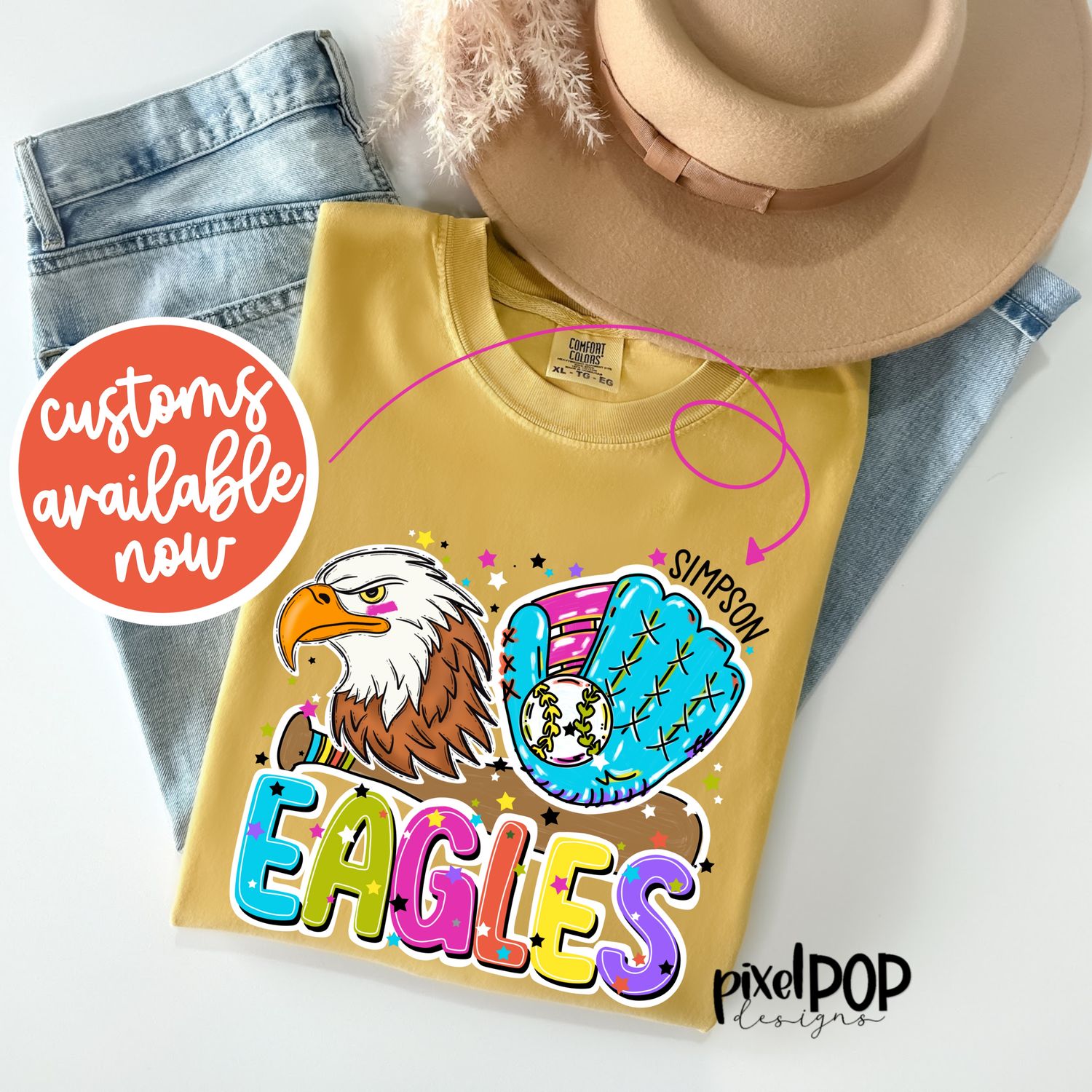 CUSTOM: Baseball Mascot BRIGHT -  (SEE LISTING DETAILS)
