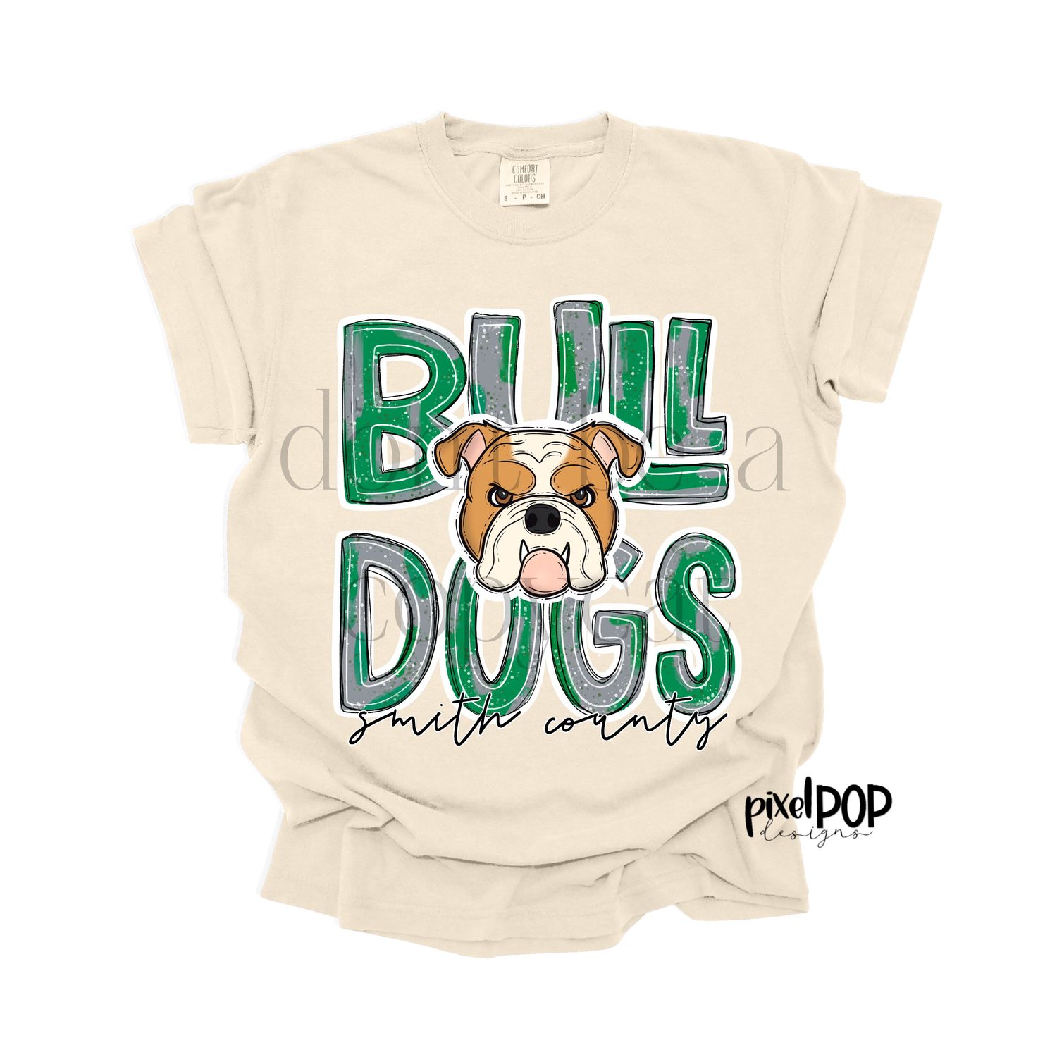 CUSTOM: Paint Stroke Hand Drawn Mascot with TEAM COLORS -  (SEE LISTING DETAILS)