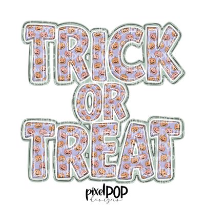 Trick or Treat Purple Pumpkins PNG | Hand Drawn Digital Art | Sublimation PNG | Digital Art | Printable Artwork | Art