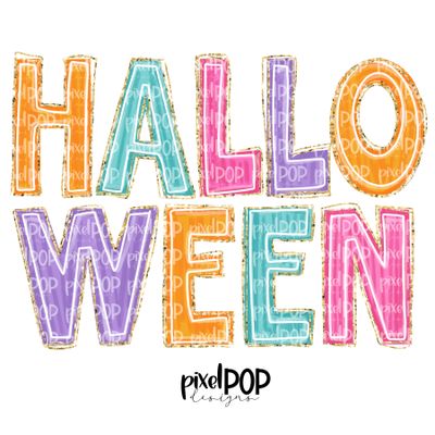 Halloween Faux Glitter PNG | Hand Drawn Digital Art | Sublimation PNG | Digital Art | Printable Artwork | Art