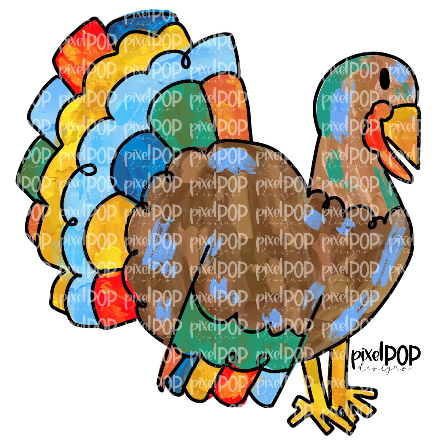 Turkey Simple Masculine PNG | Turkey Sublimation | Painted Digital Art | Sublimation Art | Thanksgiving | Digital Download | Printable Artwork