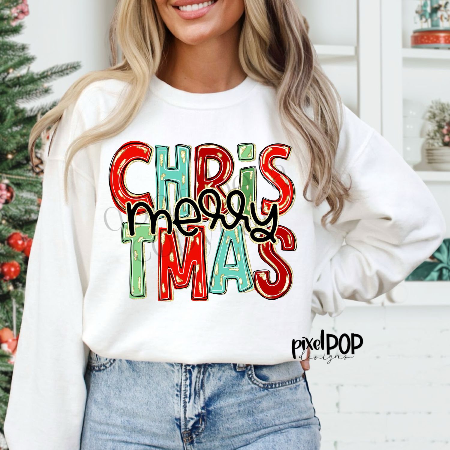 Merry Christmas Gold Foil PNG Design | Holiday | Santa Claus | Art | Sublimation PNG | Digital Download | Printable Artwork