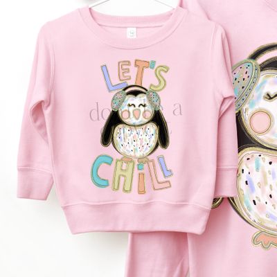 Let&#39;s Chill Pastel Penguin PNG Design | Winter Holiday | Penguin | Art | Sublimation PNG | Digital Download | Printable Artwork
