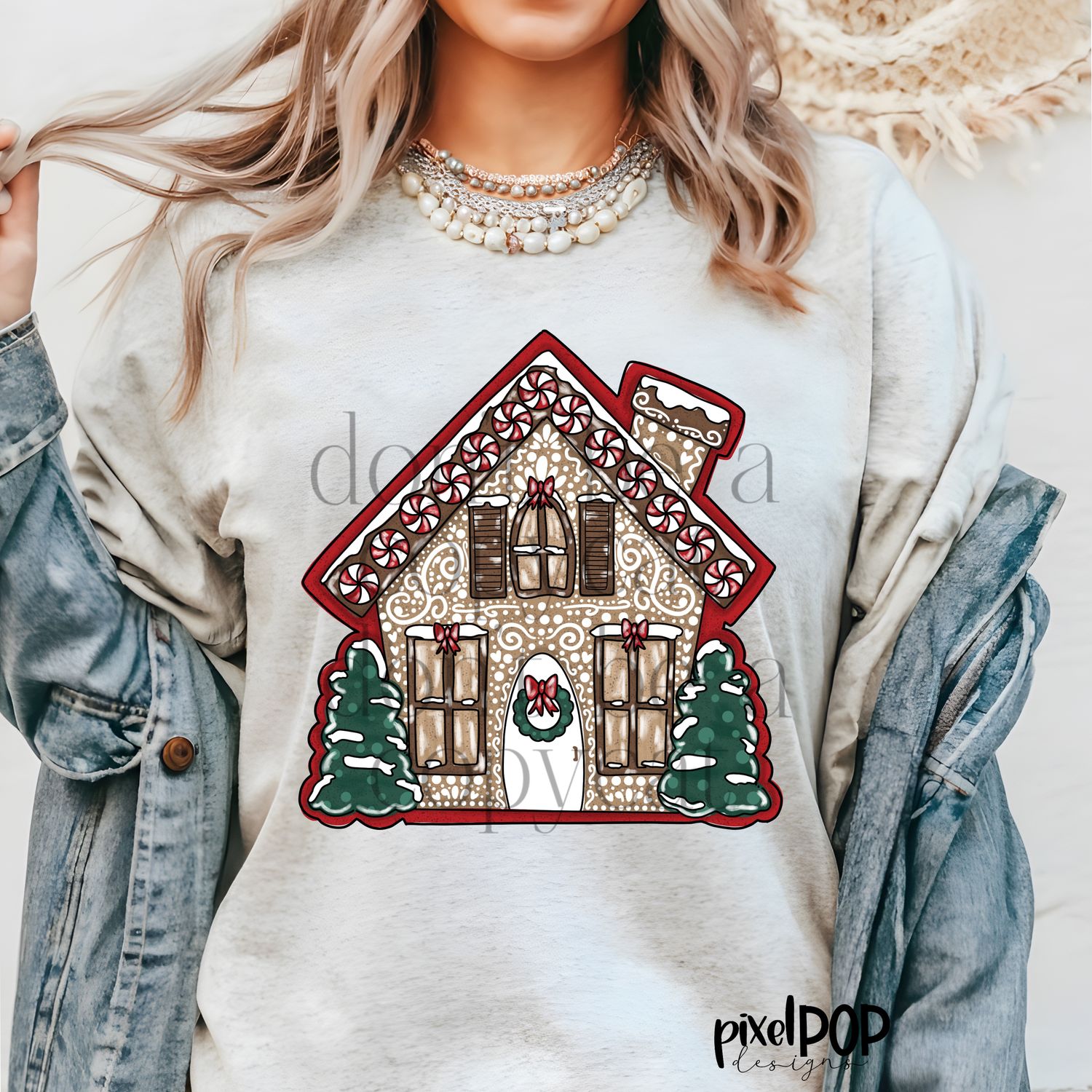 Gingerbread House Classic PNG Design | Holiday | Santa Claus | Art | Sublimation PNG | Digital Download | Printable Artwork