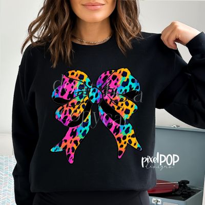 90&#39;s Rainbow Coquette Bow PNG Design