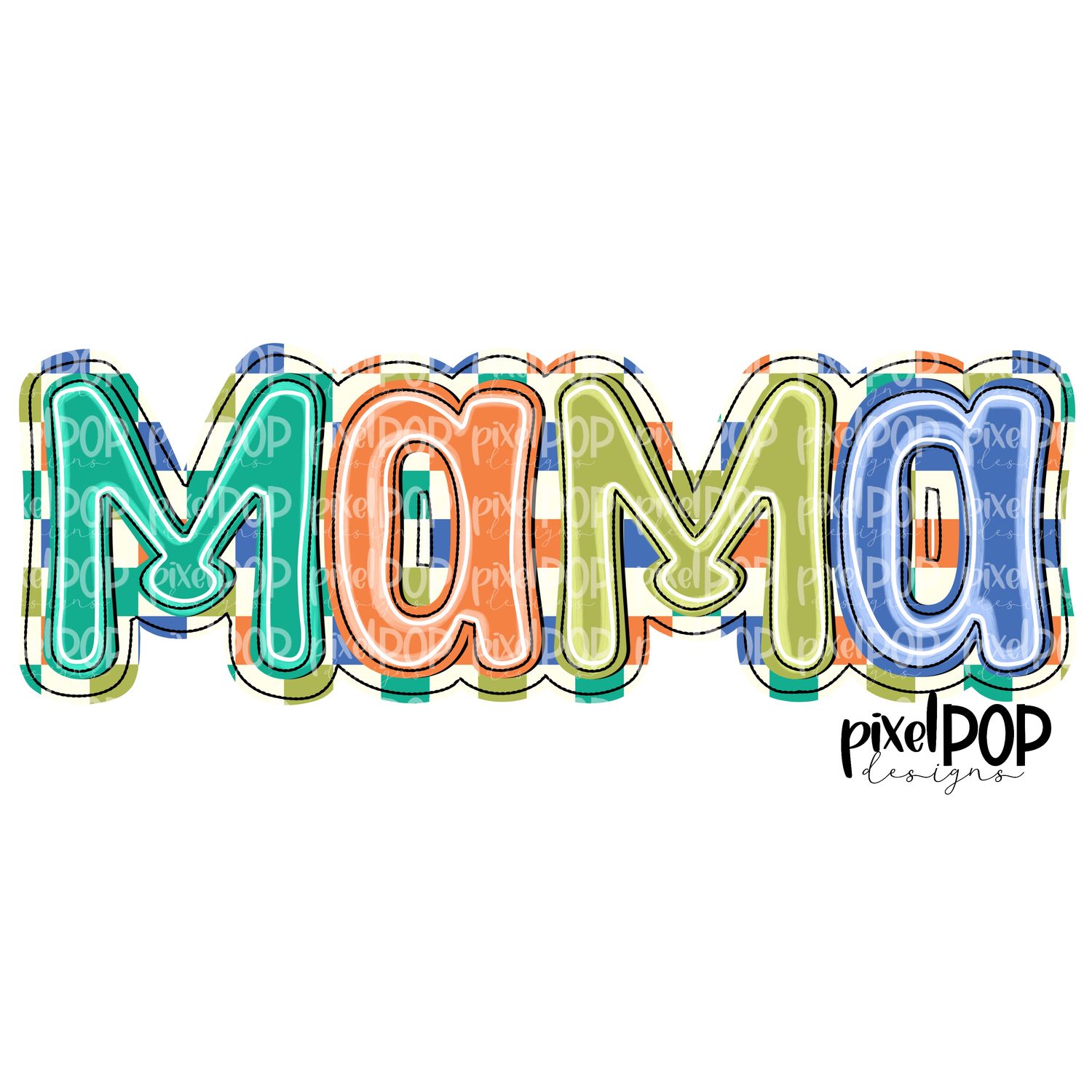 Mama Bold Check PNG | Mom Mama Mother Mommy Art | Mother Son Sublimation DTF Art