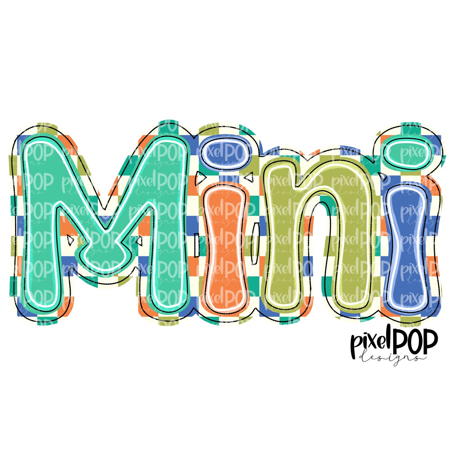 Mini Bold Check PNG | Son Mom Mama Mother Mommy Art | Mother Son Sublimation DTF Art