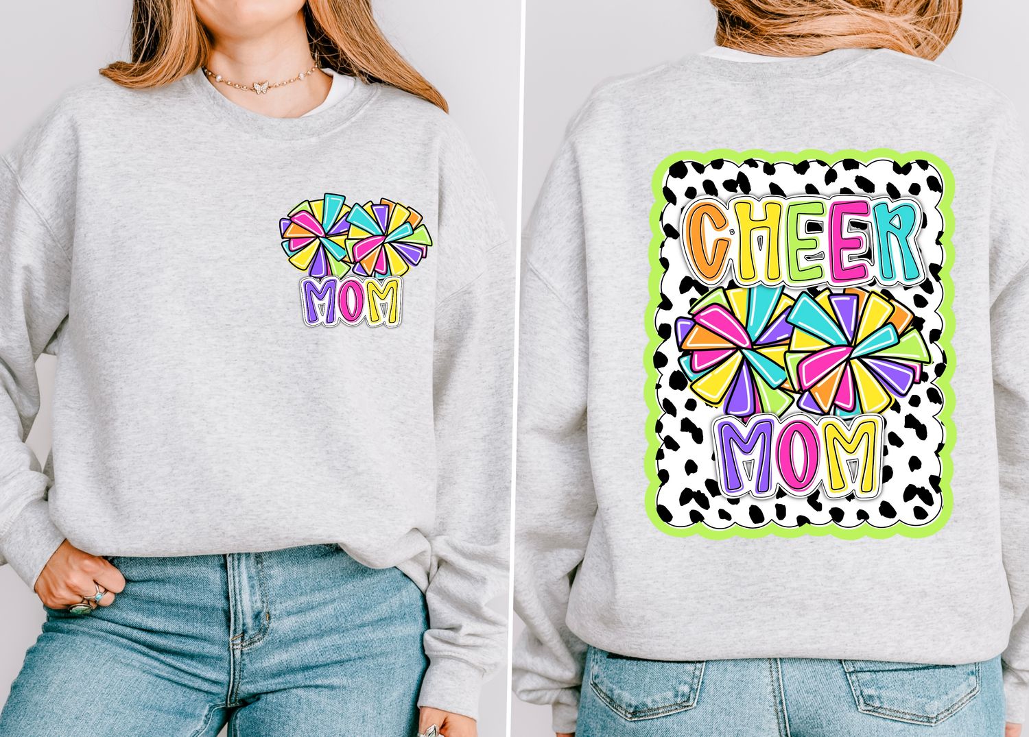 Bright Cheer Mom Dotty Scalloped Hand Lettered Style PNG and POCKET Design