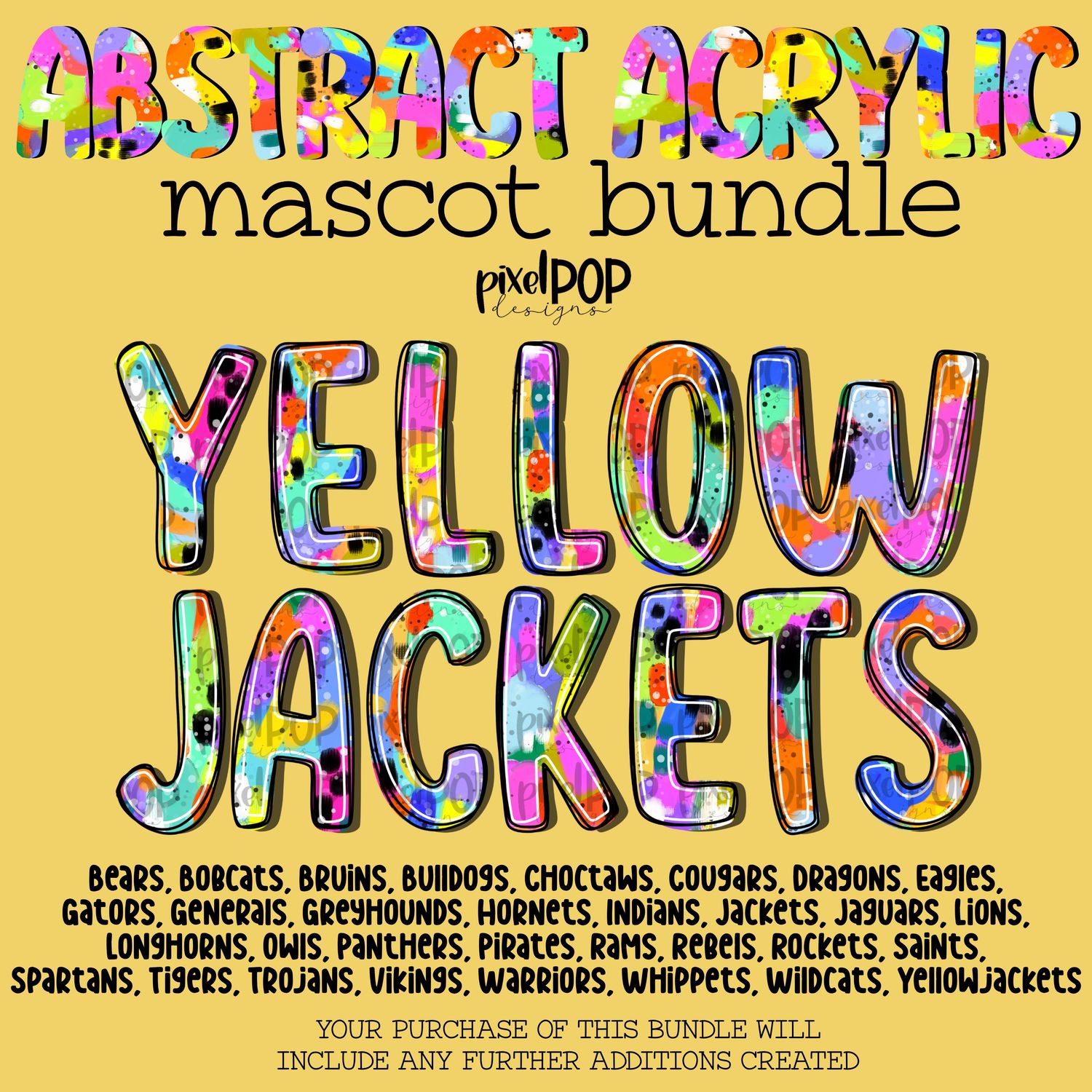 BUNDLE: Abstract Acrylic Mascots