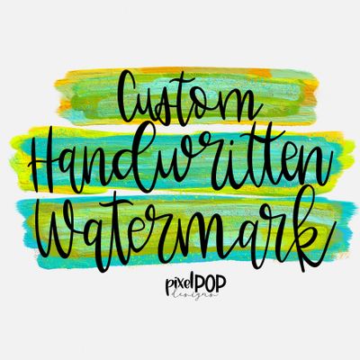 CUSTOM: Handwritten Watermark PNG