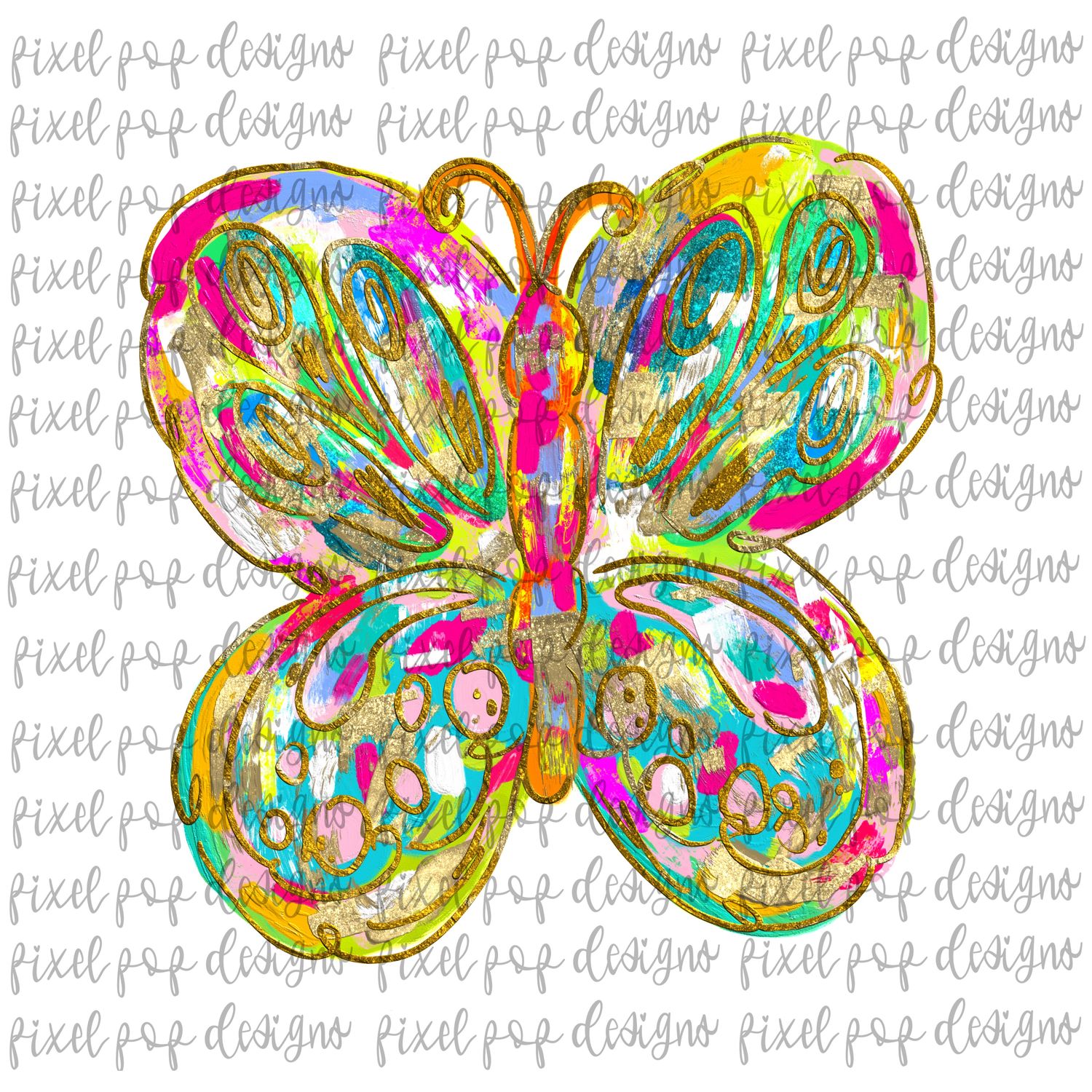 Butterfly Painted Design | Colorfuly Butterfly | Christian Religious Sublimation | Digital Download | Bible Verse | Paint Stroke