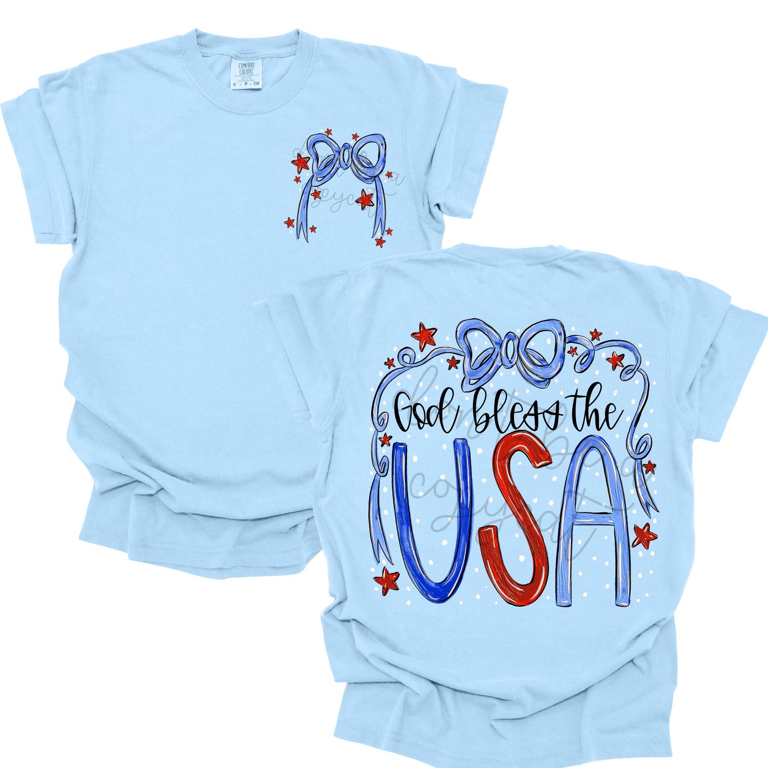 God Bless the USA July 4th PNG Design PLUS Pocket Design