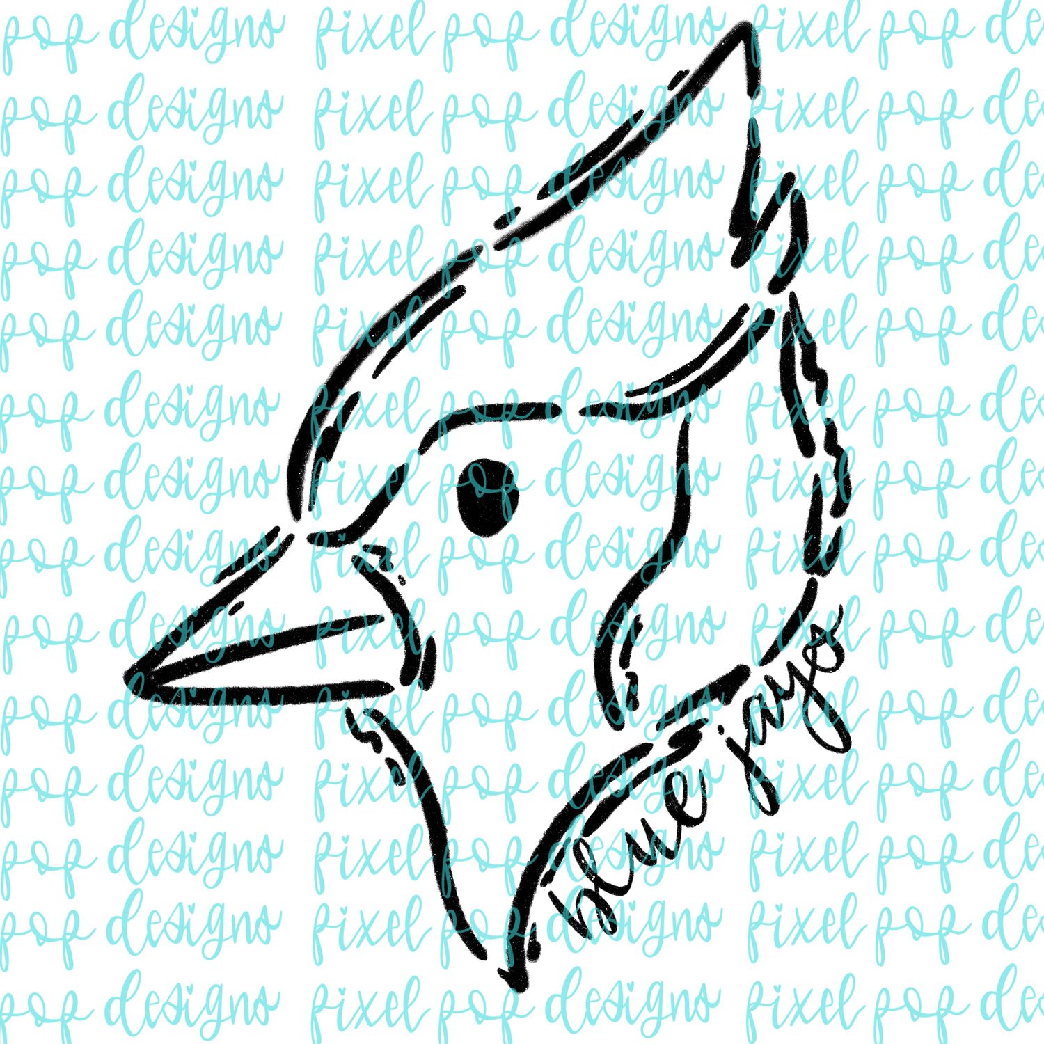 Blue Jays Doodle Mascot Hand Lettered Style PNG