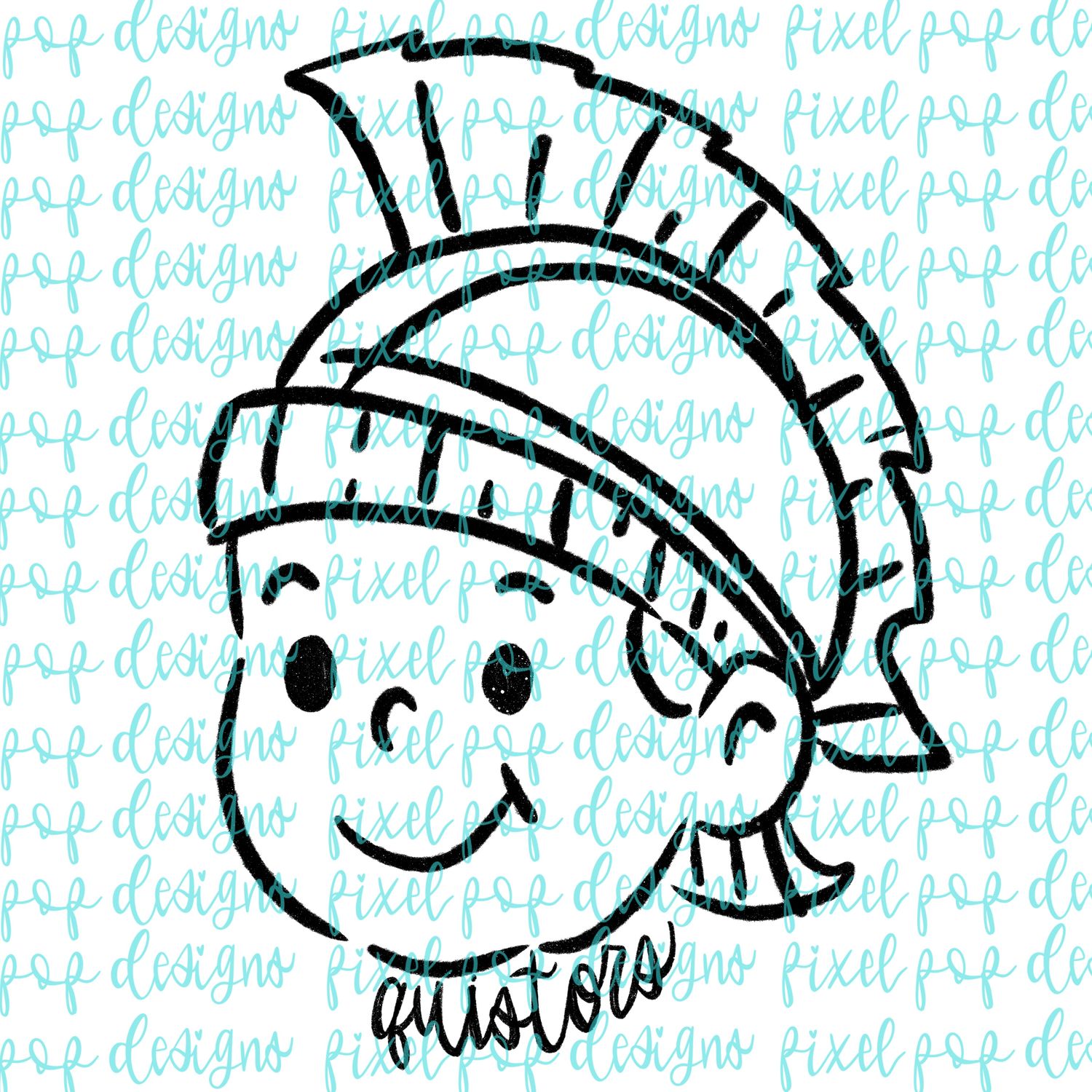Quistors Doodle Mascot Hand Drawn Style PNG