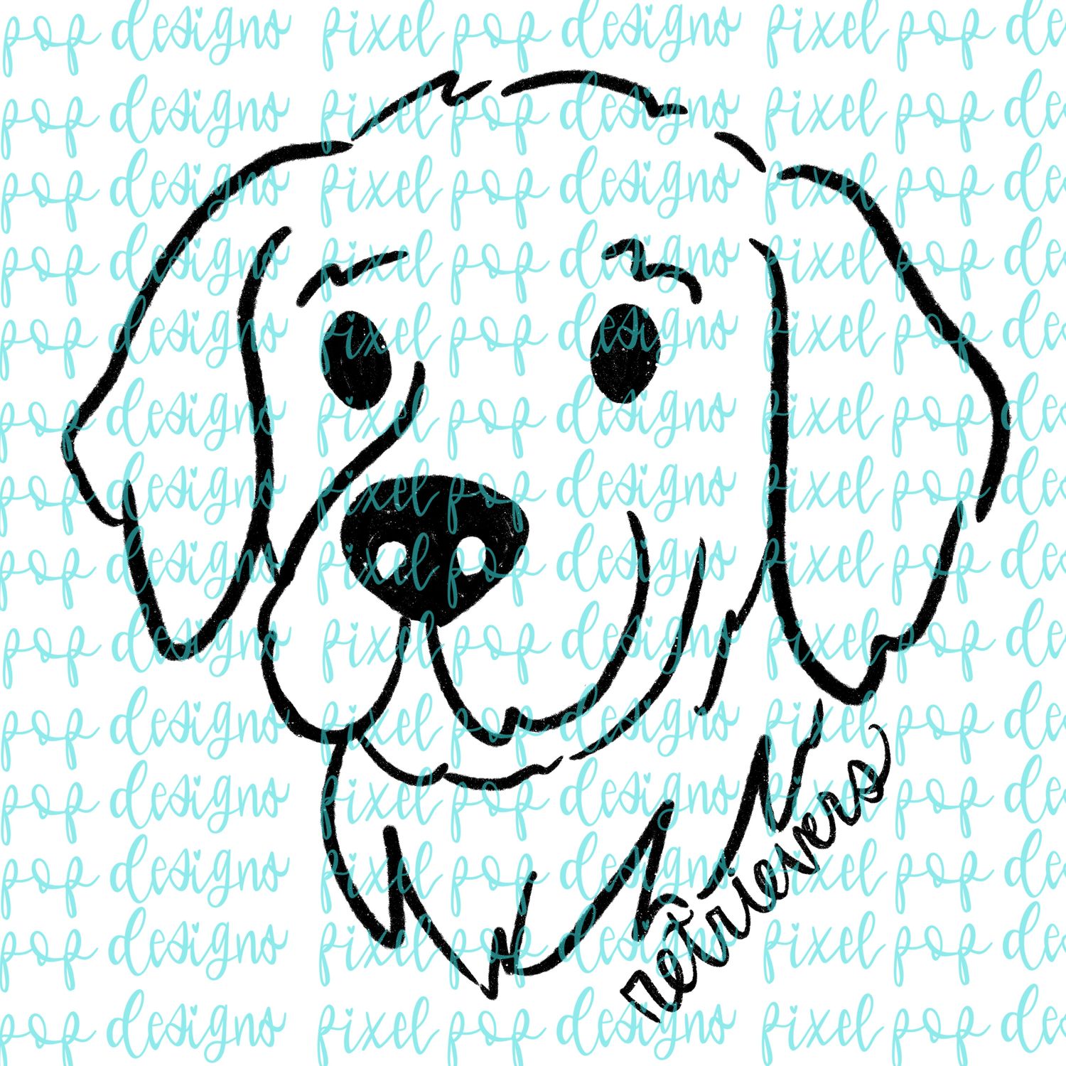 Retrievers Doodle Mascot Hand Drawn Style PNG