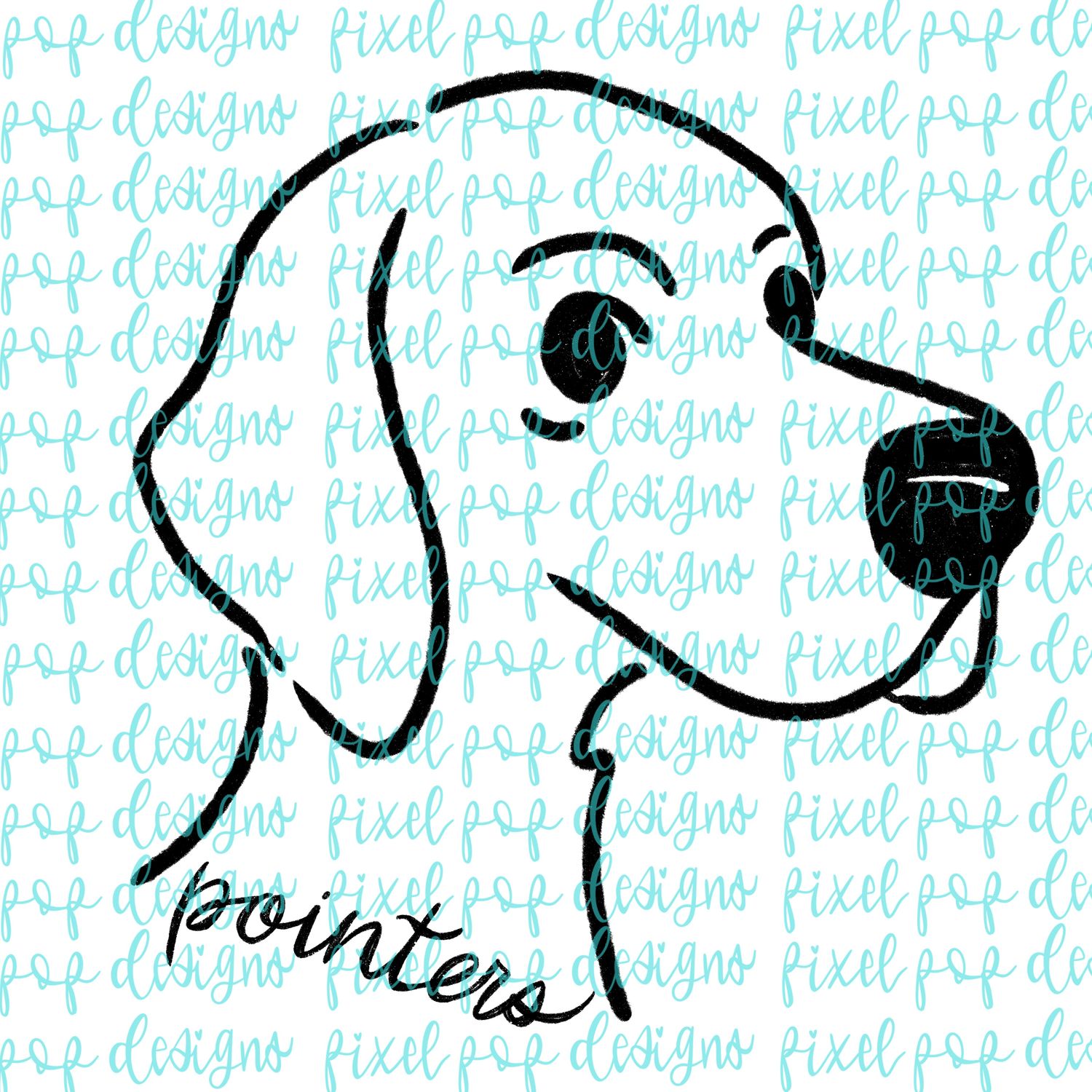 Pointers Doodle Mascot Hand Drawn Style PNG