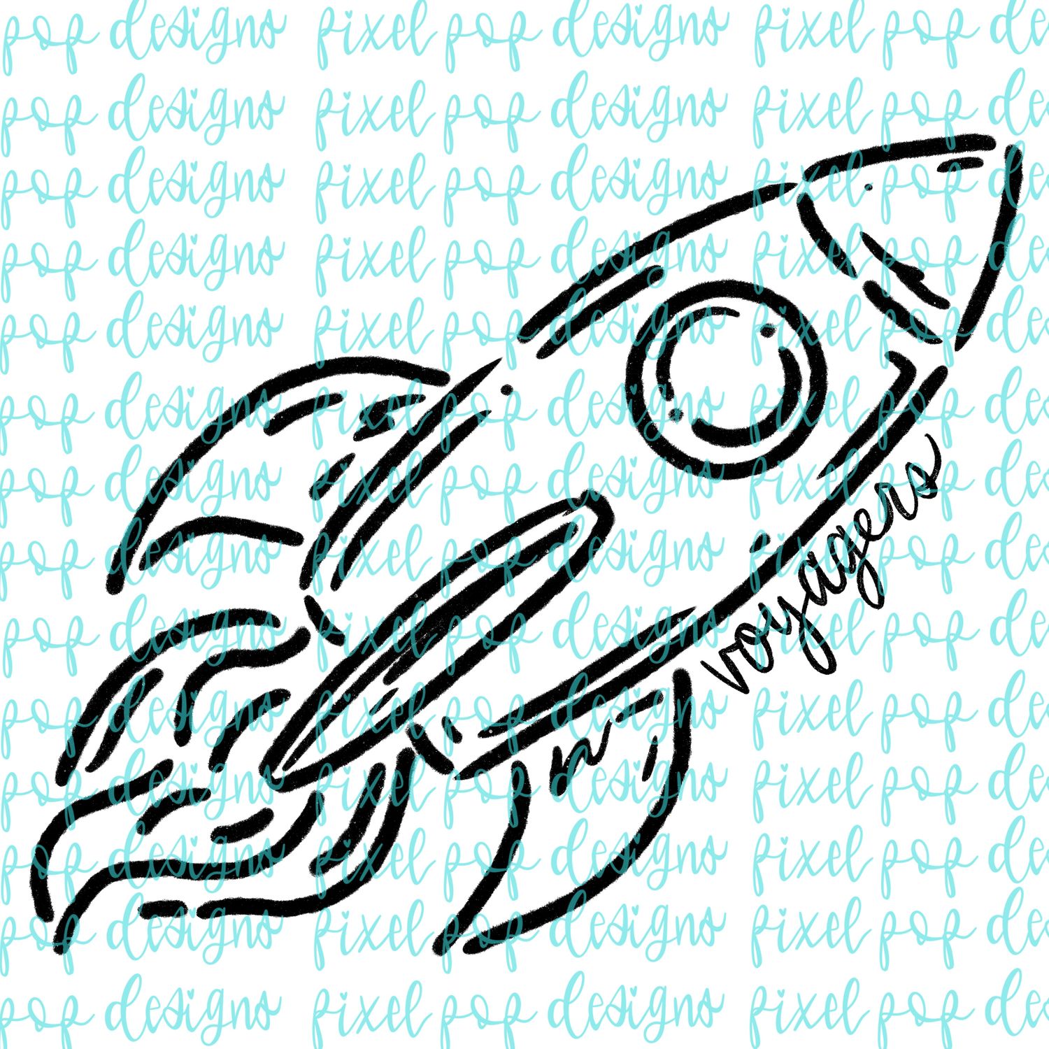 Voyagers Doodle Mascot Hand Drawn Style PNG