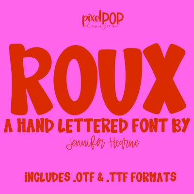 HAND LETTERED FONT: Roux