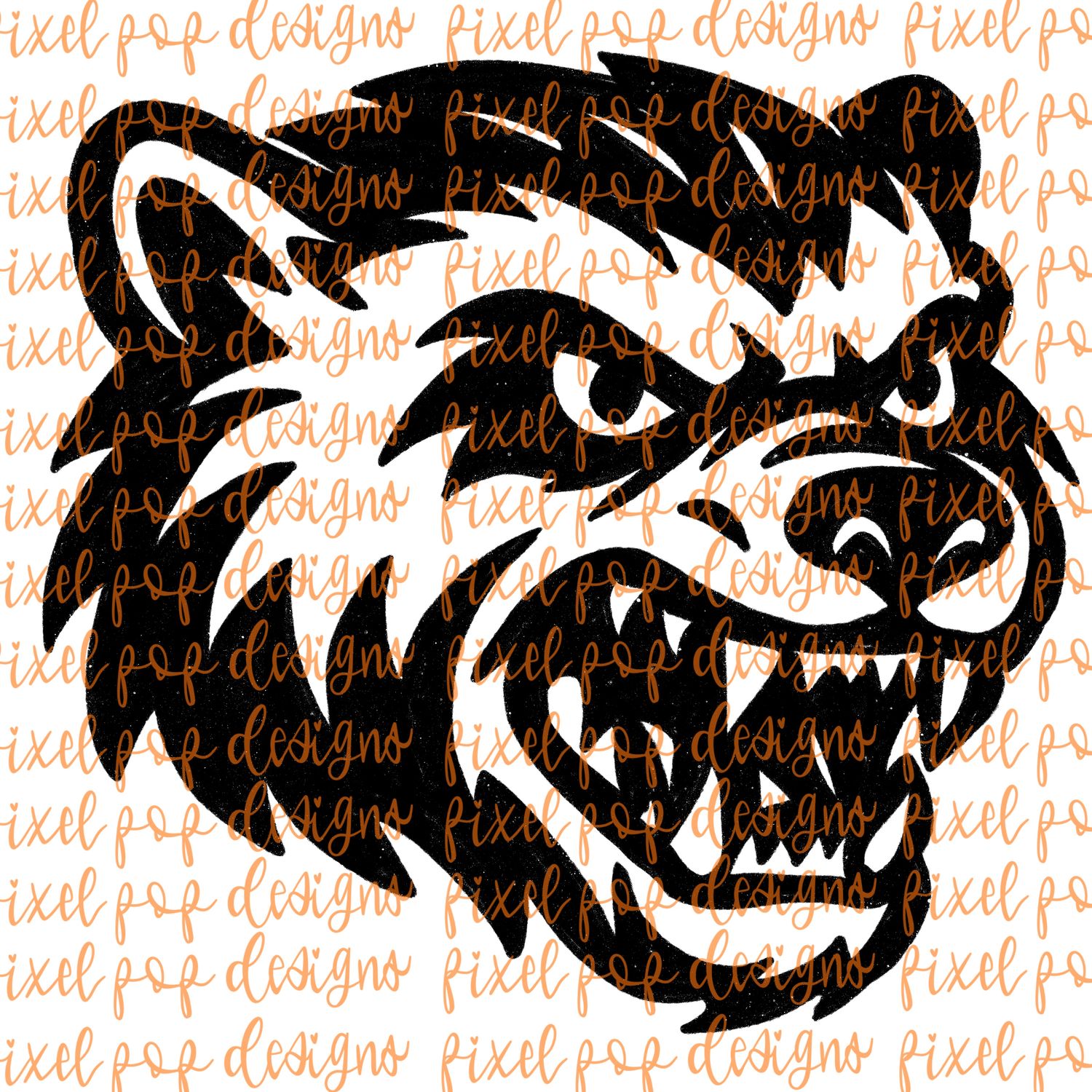Wolverine Fierce Mascot Hand Drawn Style PNG