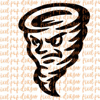 Tornado Fierce Mascot Hand Drawn Style PNG