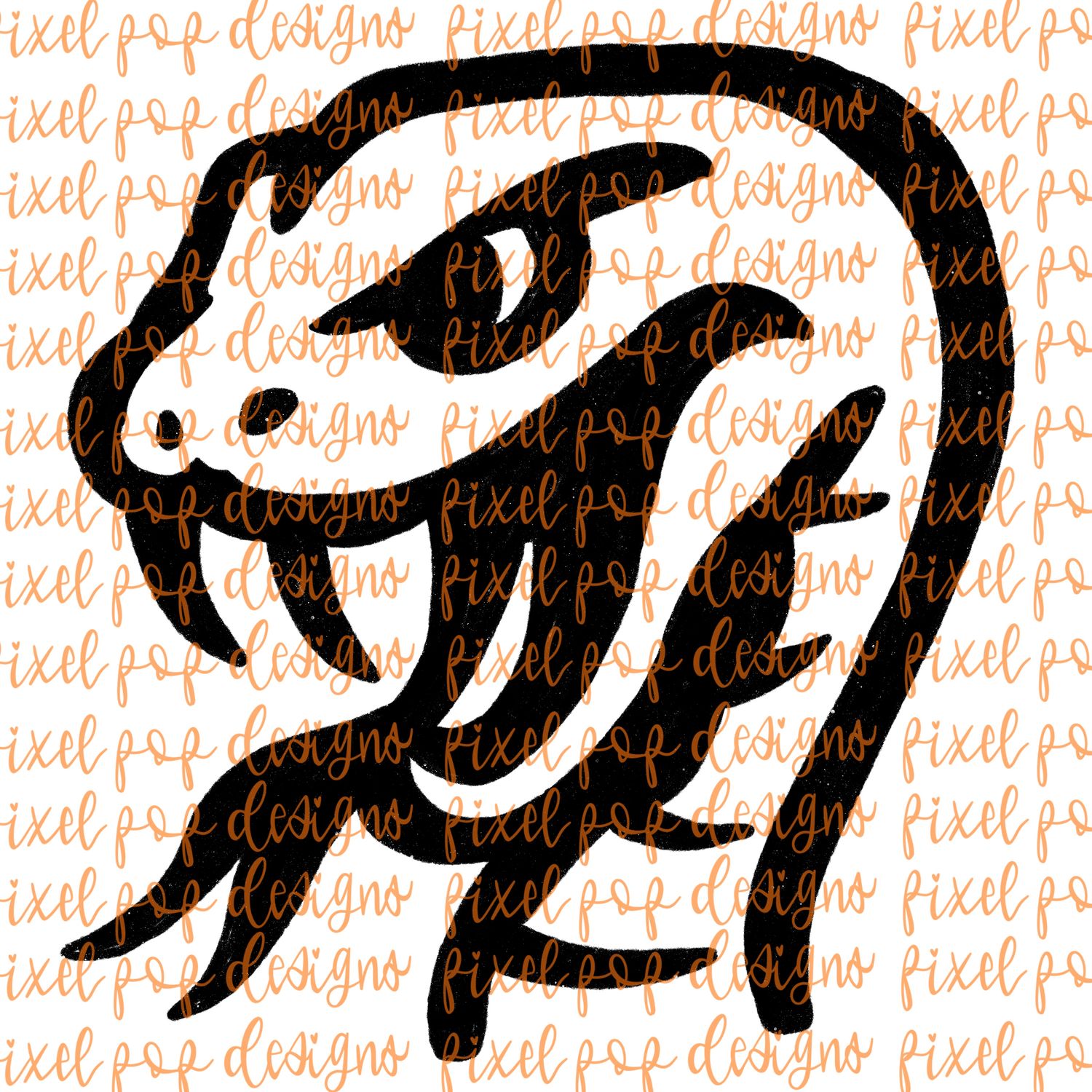 Snake Fierce Mascot Hand Drawn Style PNG