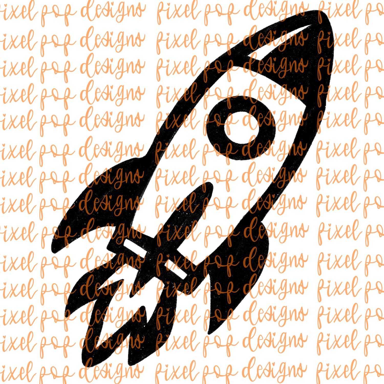 Rocket Fierce Mascot Hand Drawn Style PNG