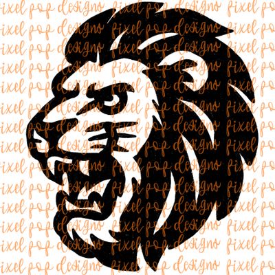 Lion Fierce Mascot Hand Drawn Style PNG