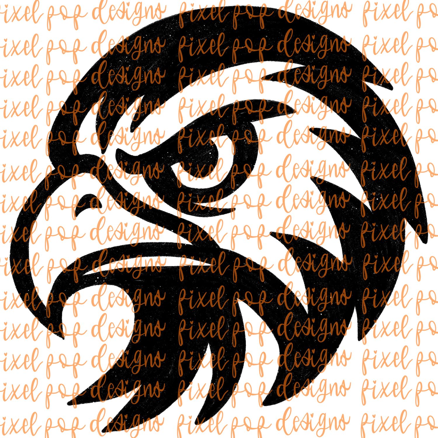 Hawk Fierce Mascot Hand Drawn Style PNG