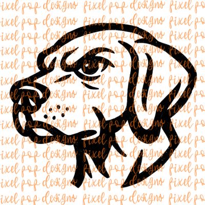 Pointer Dog Fierce Mascot Hand Drawn Style PNG