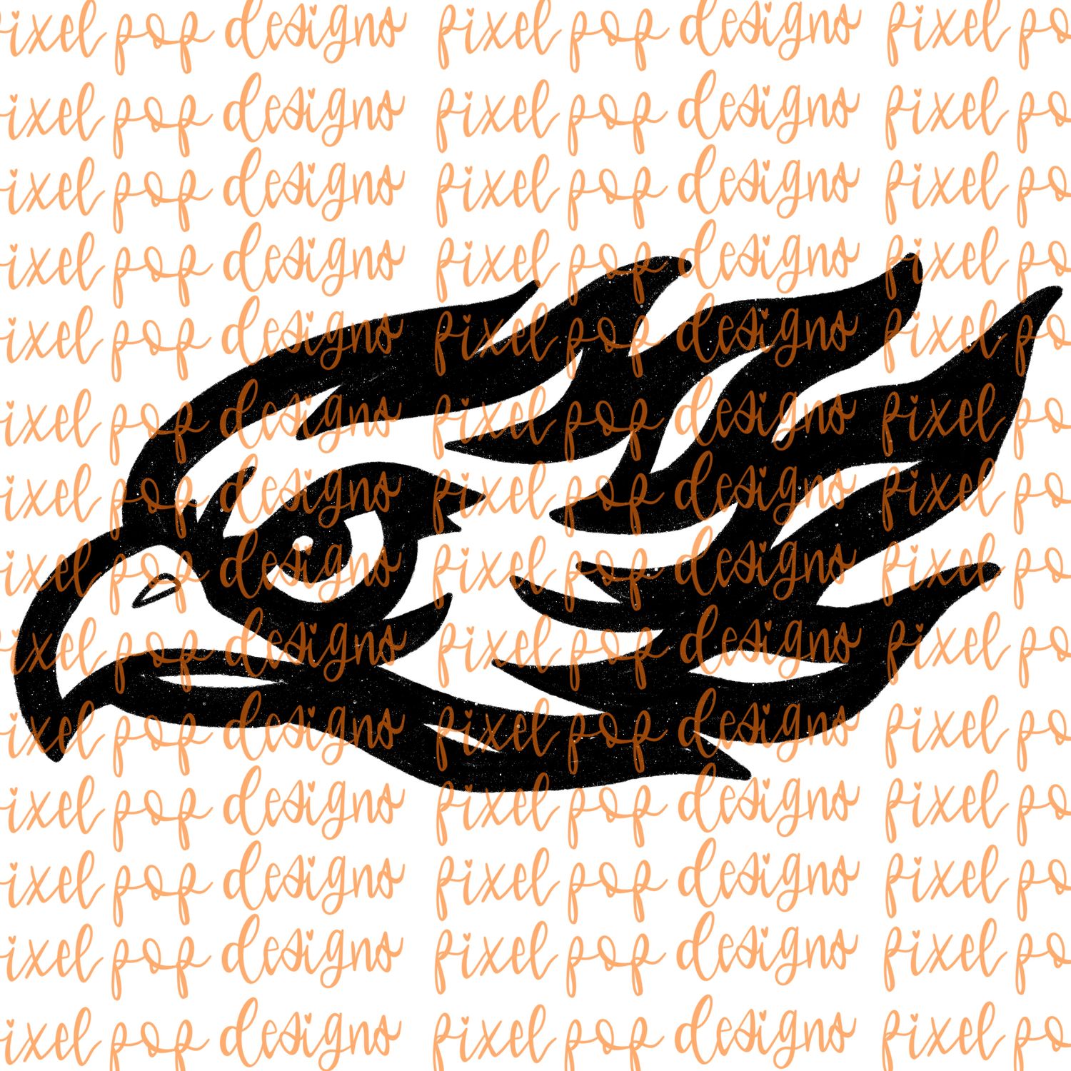 Firebird Fierce Mascot Hand Drawn Style PNG