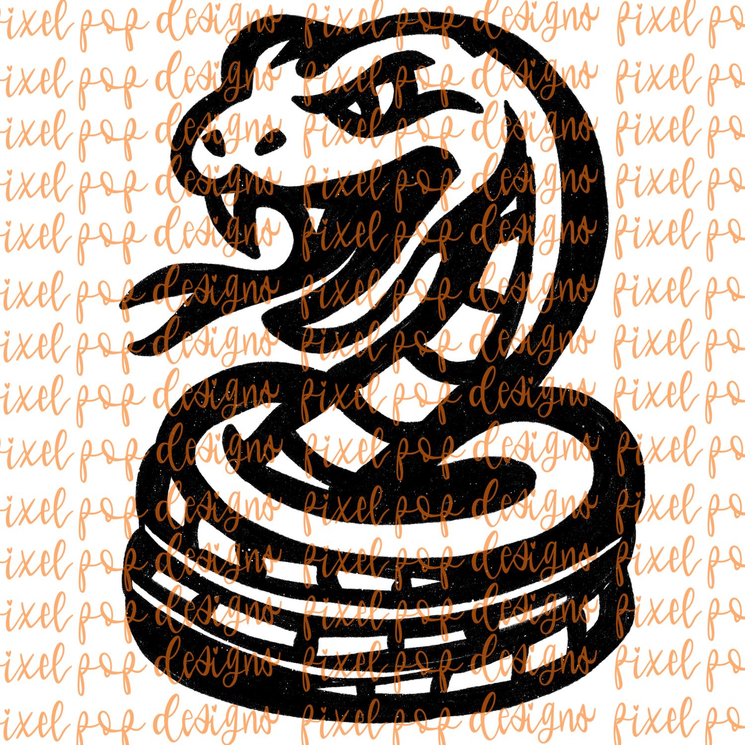 Cobra Snake Fierce Mascot Hand Drawn Style PNG