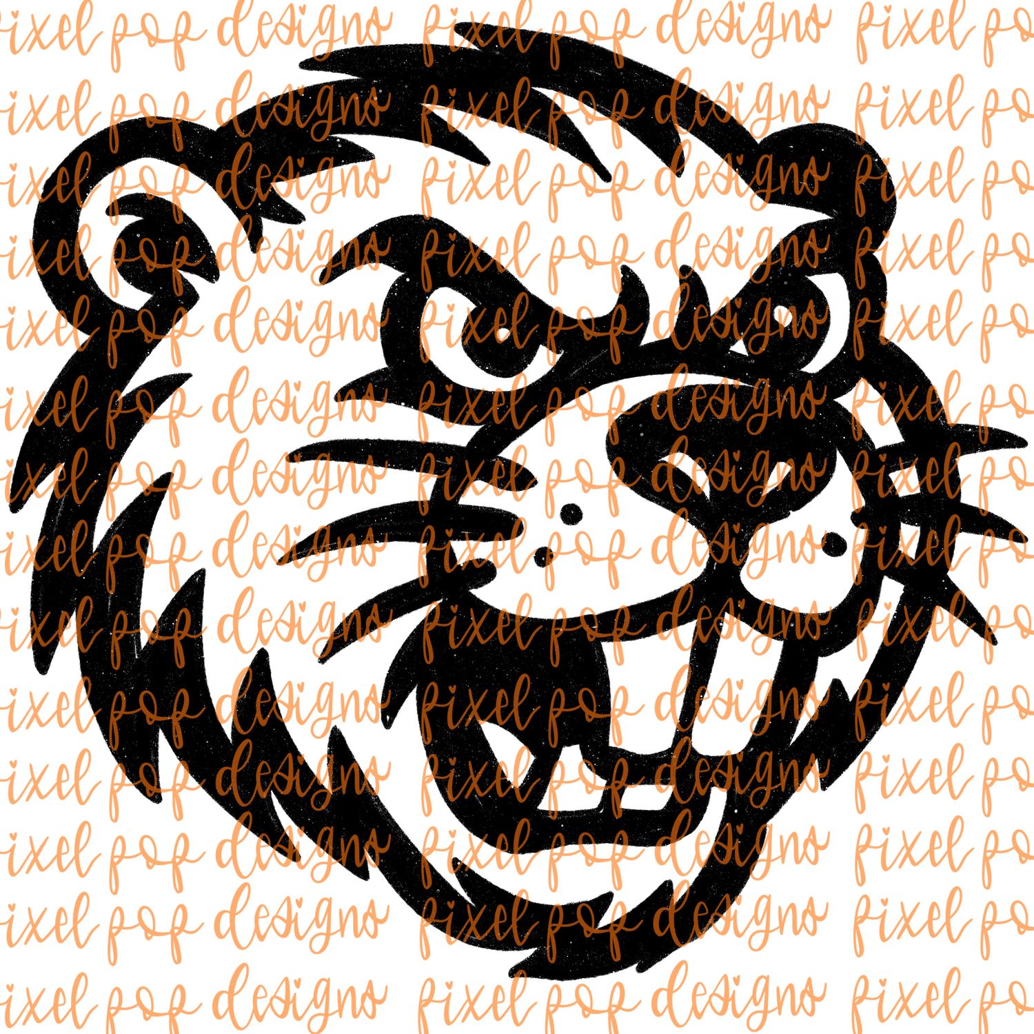 Beaver Fierce Mascot Hand Drawn Style PNG