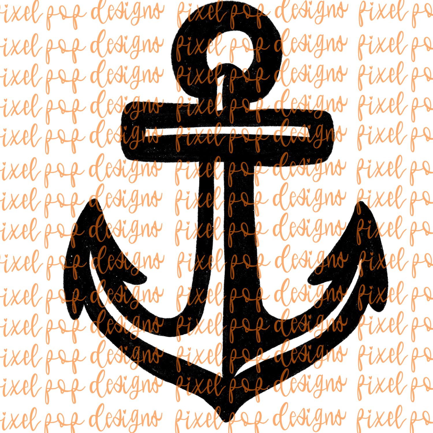 Anchor Fierce Mascot Hand Drawn Style PNG