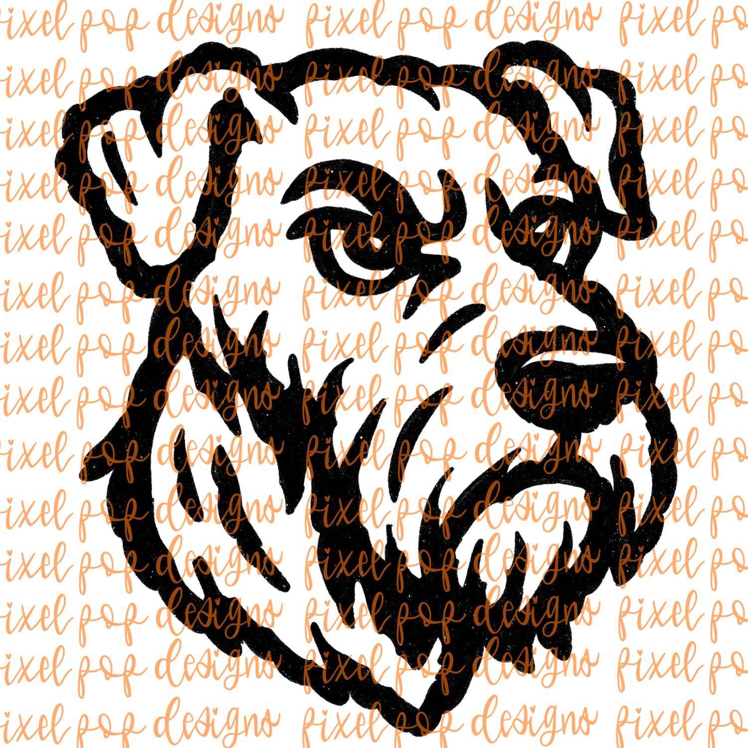 Airedale Dog Fierce Mascot Hand Drawn Style PNG