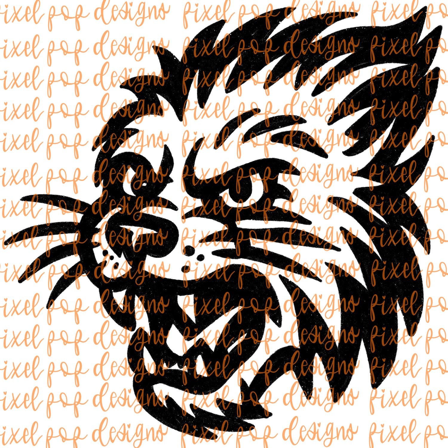 Bearcat Fierce Mascot Hand Drawn Style PNG