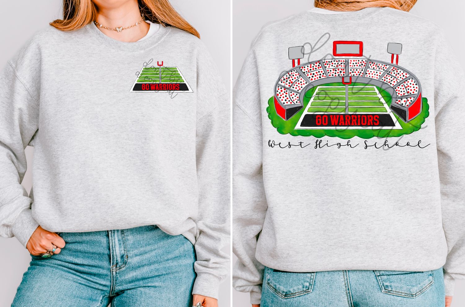 CUSTOM PRE-ORDER: Football Stadium with Custom Colors (2 PNG IMAGES INCLUDED)