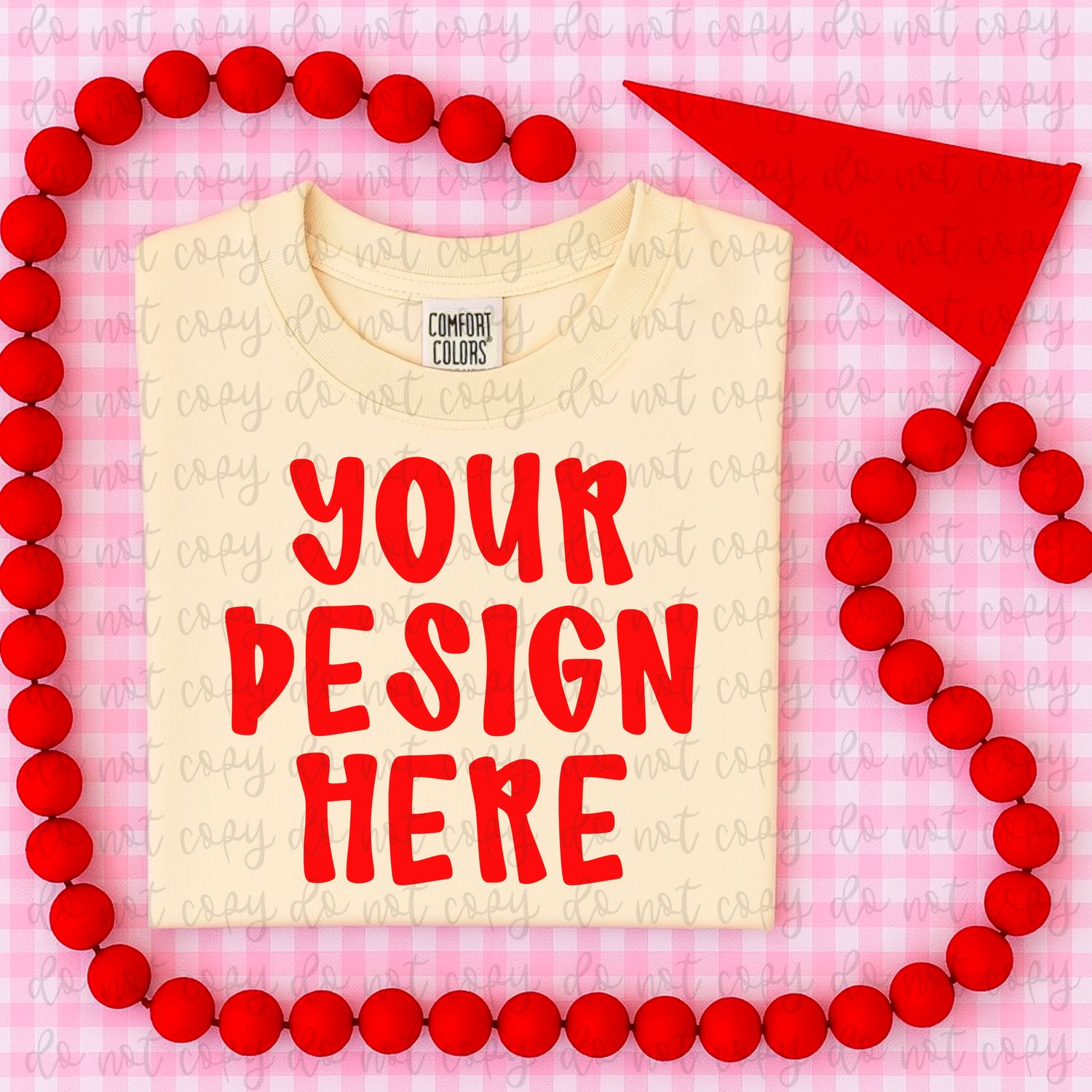 Comfort Colors Butter PINK Teacher Kids T-Shirt Mockup | Folded Mock Up | Grandmillennial School Shirt Mock Up | DTF Mock Up | Preppy Mockup