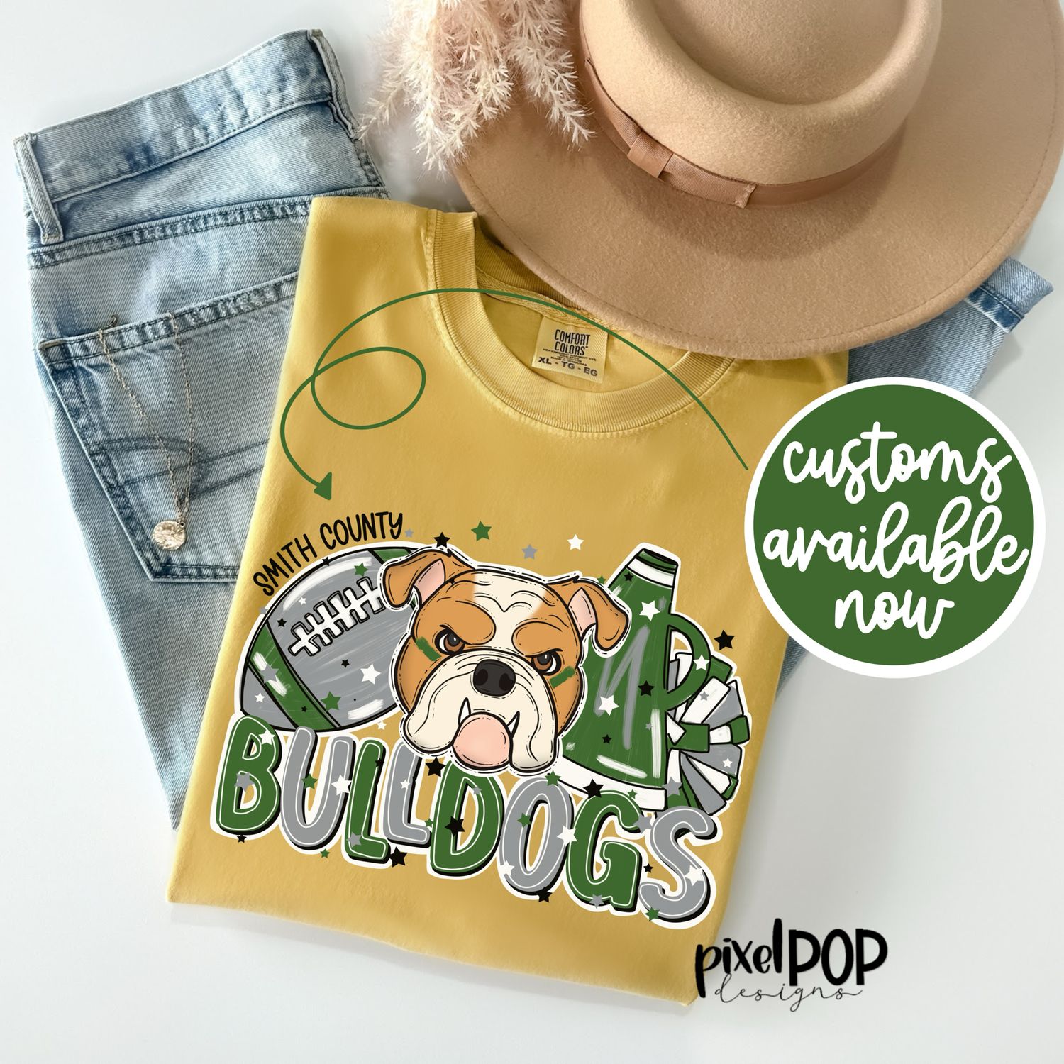 CUSTOM: Football and Cheer Mascot TEAM COLORS