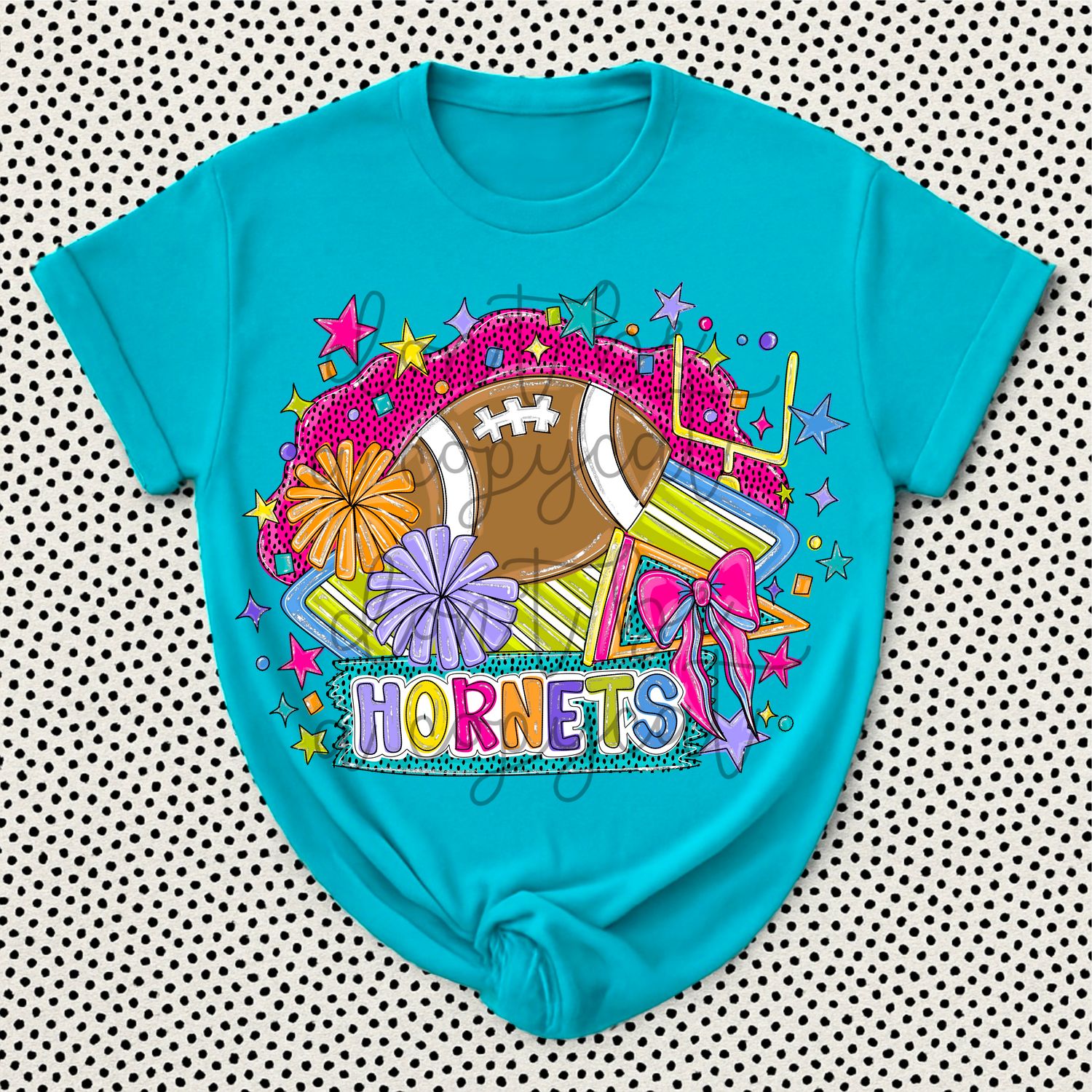 Silver Shimmer Football Mascots Hornet Hornets Hand Drawn Spirit PNG + Pocket Image
