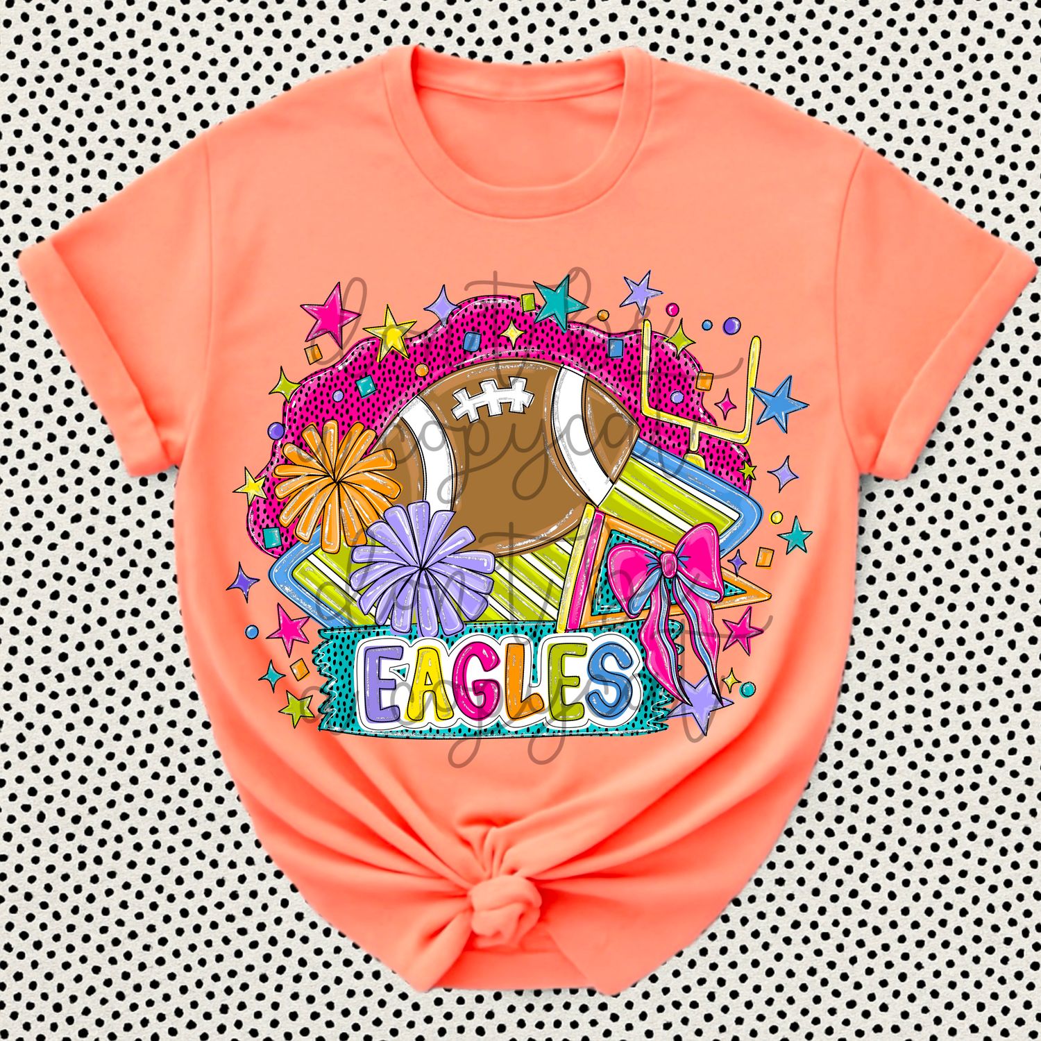 Silver Shimmer Mascots Football Eagle Eagles Hand Drawn Spirit PNG + Pocket image