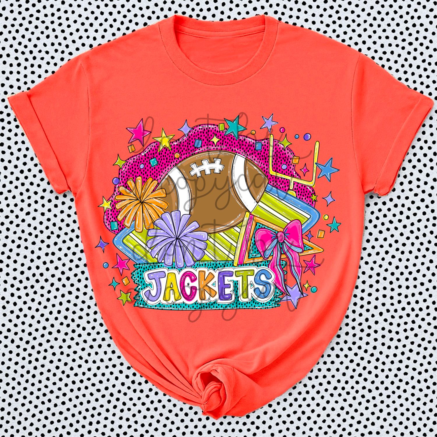 Silver Shimmer Football Mascots Jackets Yellowjackets Hand Drawn Spirit PNG + Pocket image