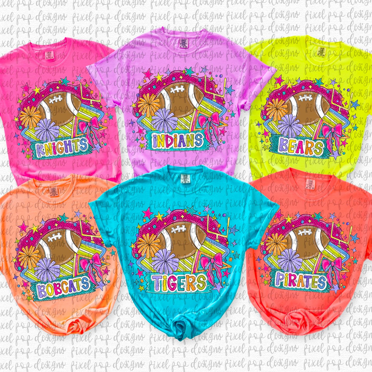 PRE-ORDER BUNDLE: Silver Shimmer Football Mascots *receive future additions free*