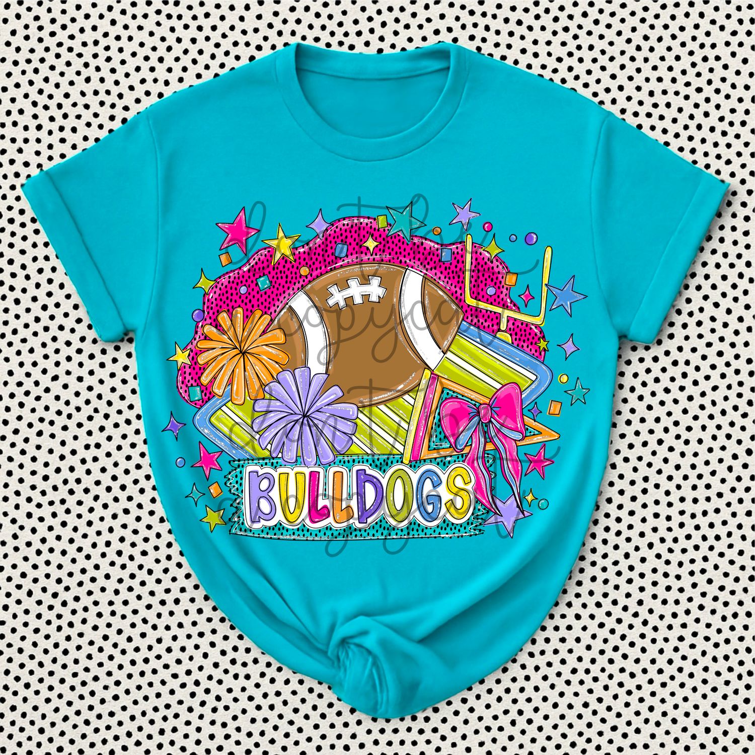 Silver Shimmer Football Mascots Bulldog Bulldogs Hand Drawn Spirit PNG + Pocket image