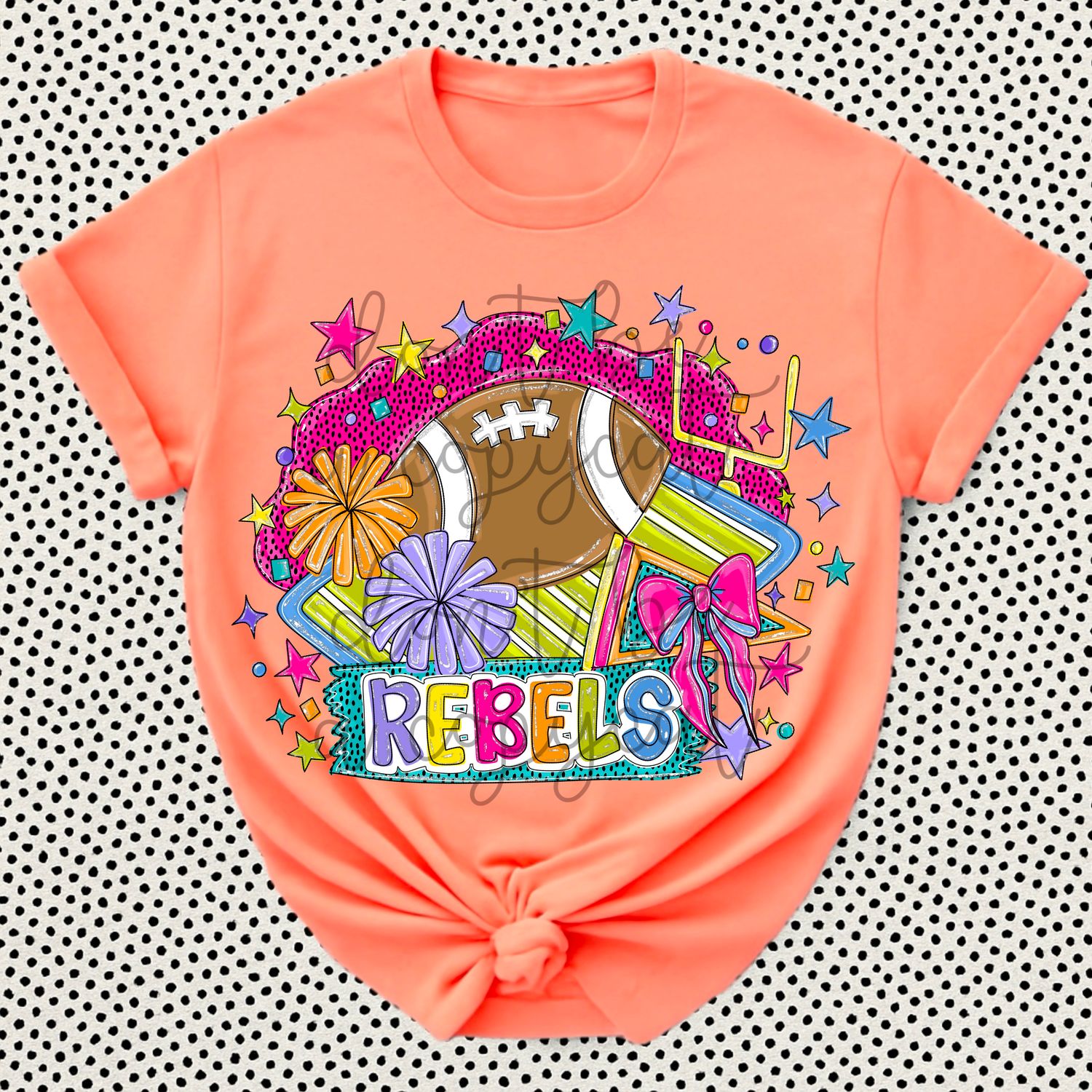 Silver Shimmer Football Mascots Rebel Rebels Hand Drawn Spirit PNG + Pocket image